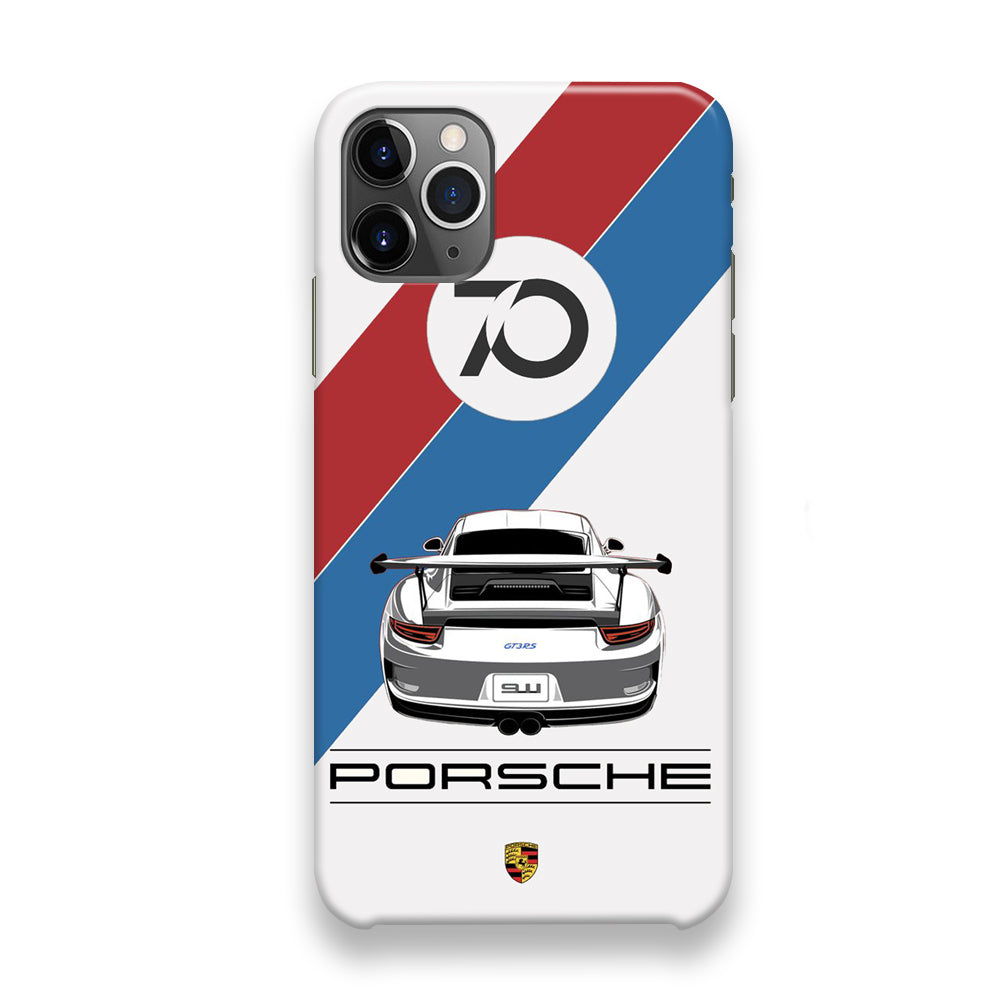 Porsche White Car Stripe iPhone 12 Pro Max Case