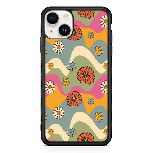 The Wave Art Floral iPhone 14 Case
