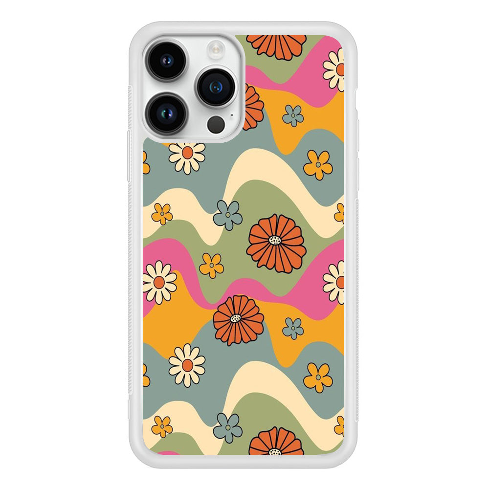 The Wave Art Floral iPhone 14 Pro Max Case