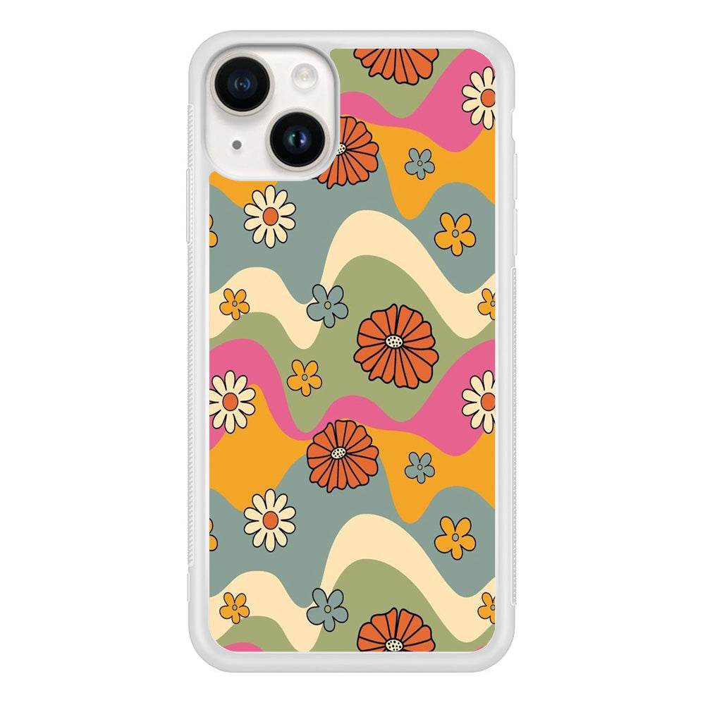 The Wave Art Floral iPhone 15 Case