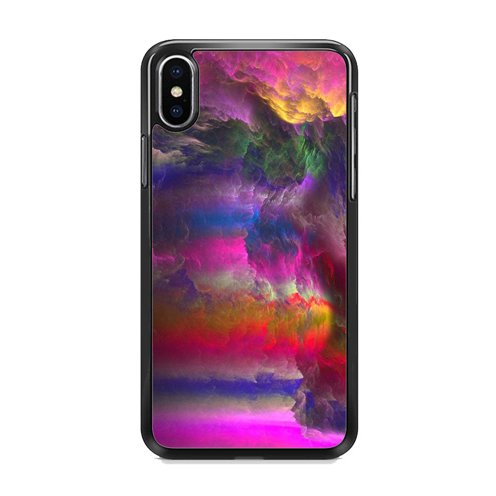 Abstract Pink And Mix Cloud iPhone Xs Max Case - milcasestore