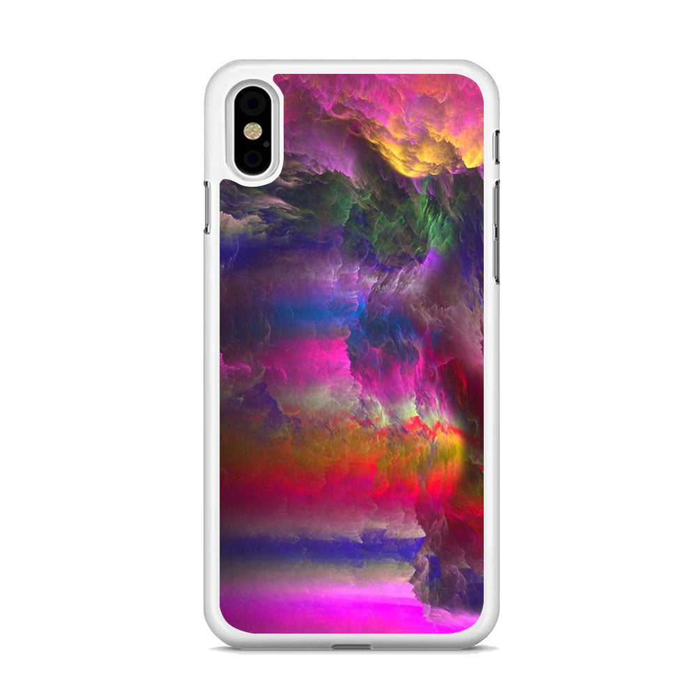 Abstract Pink And Mix Cloud iPhone Xs Max Case - milcasestore