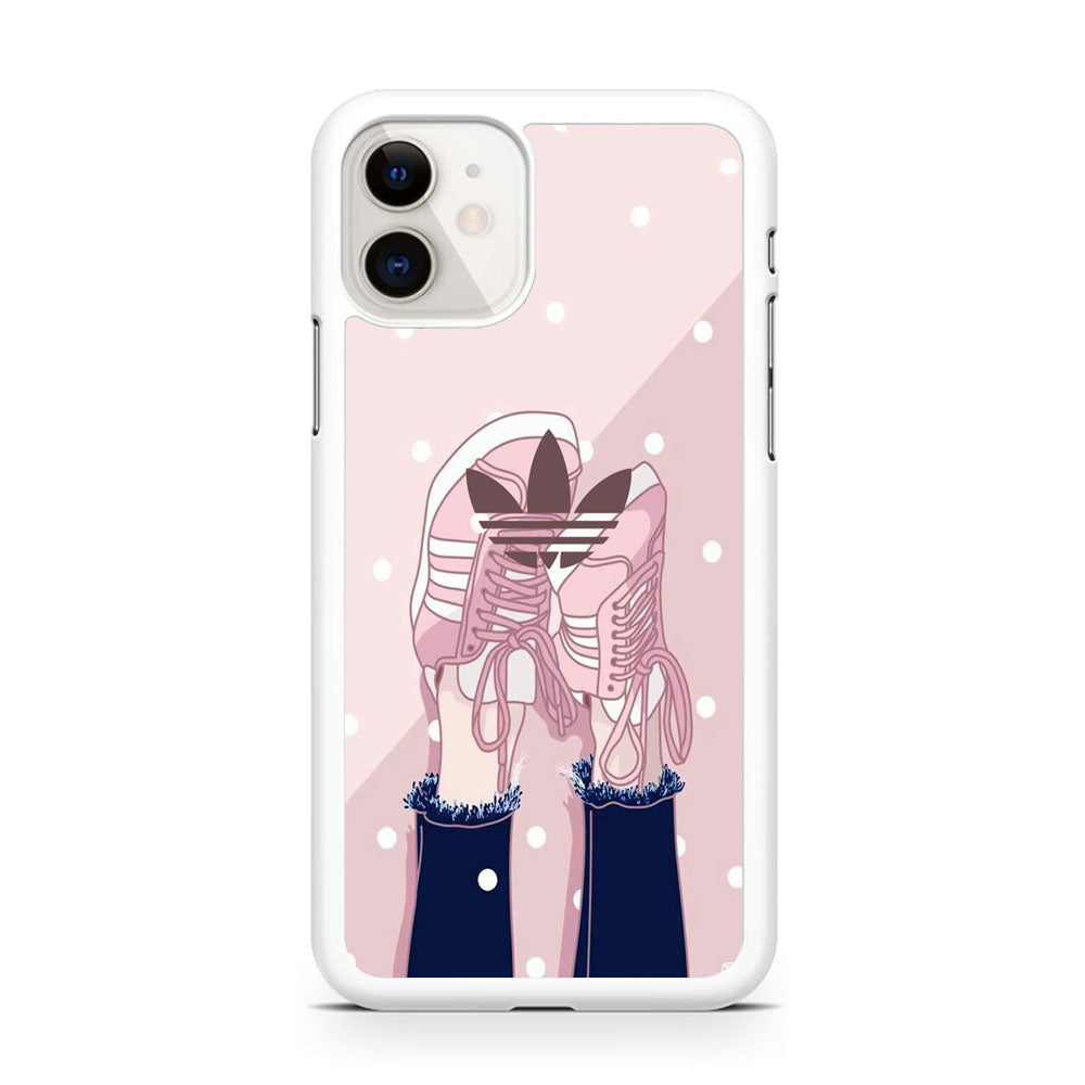 Adidas Pink Shoes Polka Dot iPhone 11 Case