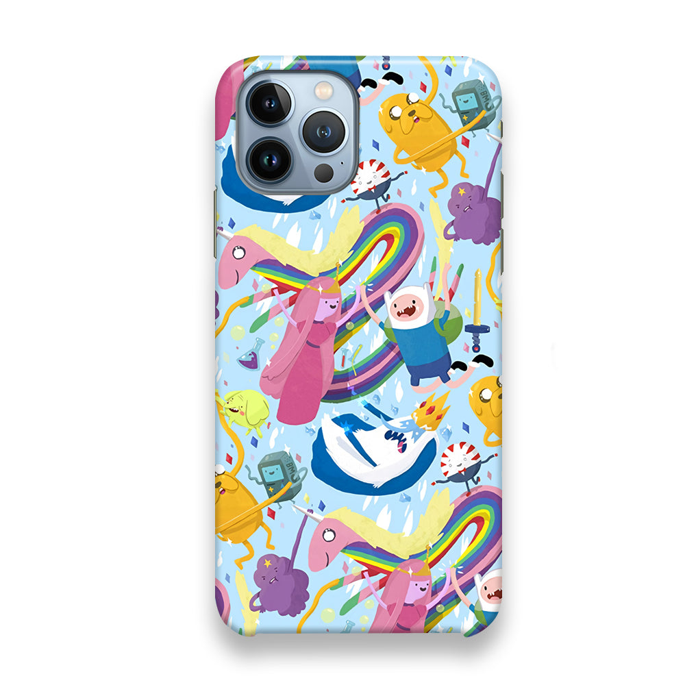 Adventure Time Flying and Playing iPhone 13 Pro Case