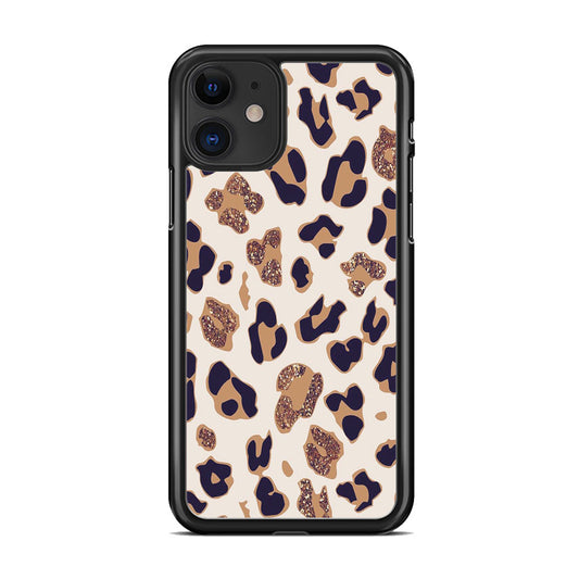 Animal Prints Jaguar Brown Glitter iPhone 11 Case