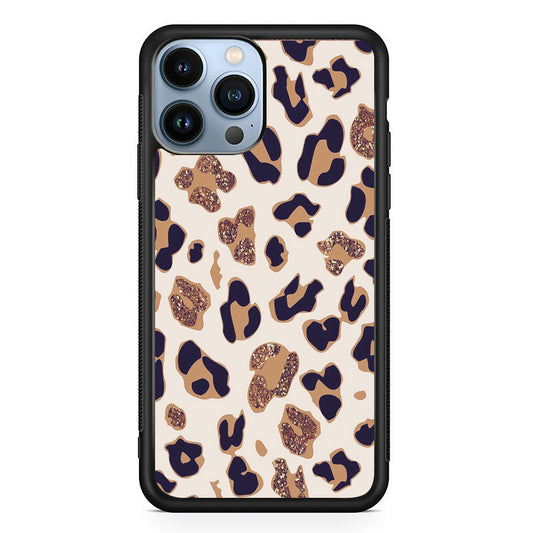 Animal Prints Jaguar Brown Glitter iPhone 13 Pro Case