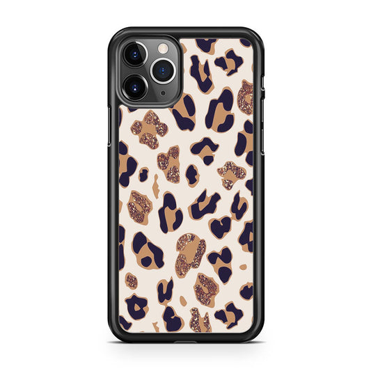 Animal Prints Jaguar Brown Glitter iPhone 11 Pro Case