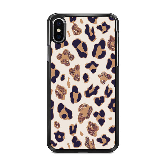 Animal Prints Jaguar Brown Glitter iPhone X Case