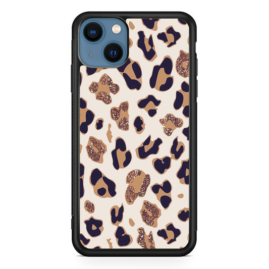 Animal Prints Jaguar Brown Glitter iPhone 13 Case