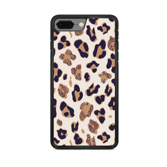 Animal Prints Jaguar Brown Glitter iPhone 7 Plus Case