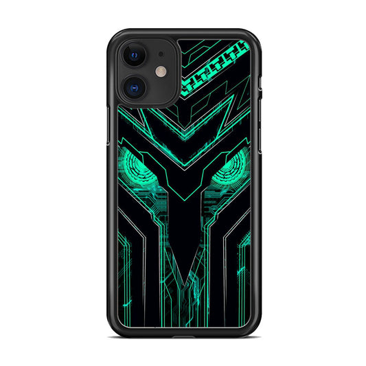 Armored Tech Hero Green Background iPhone 11 Case