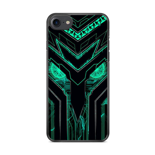 Armored Tech Hero Green Background iPhone 8 Case