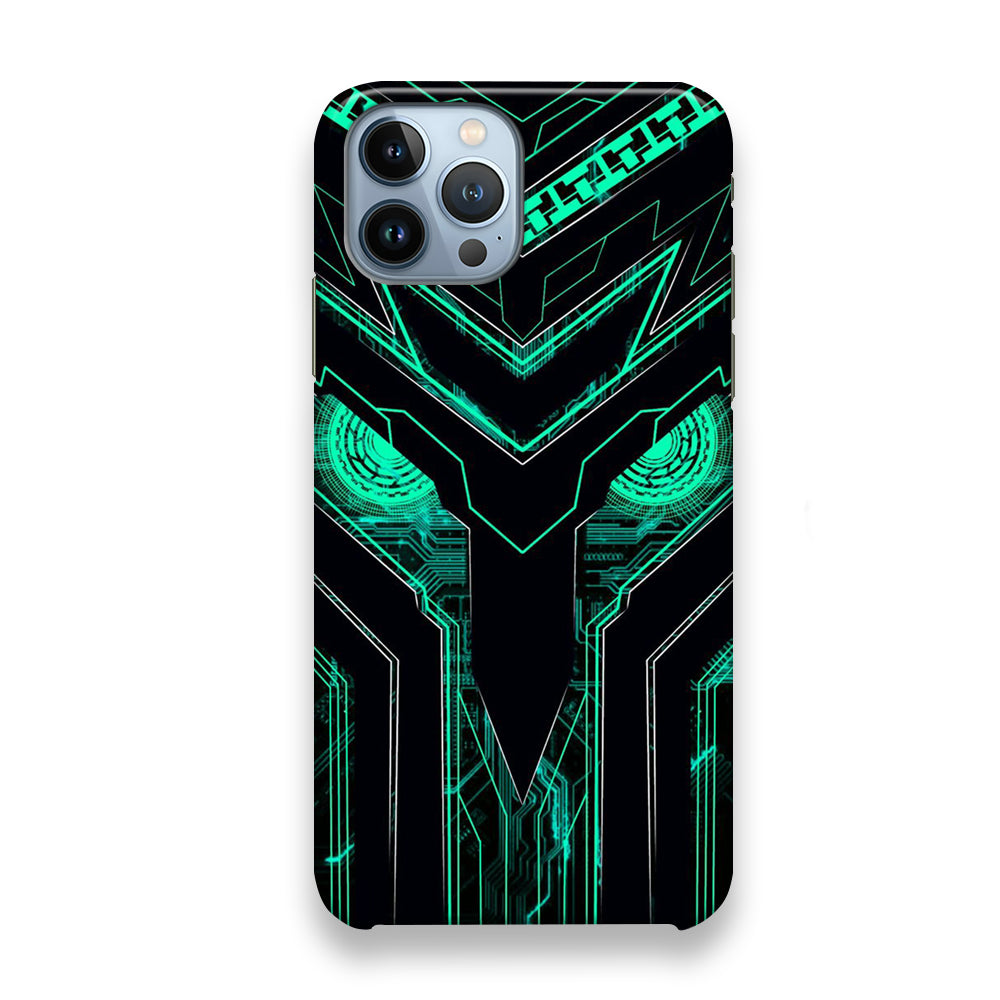 Armored Tech Hero Green Background iPhone 13 Pro Case