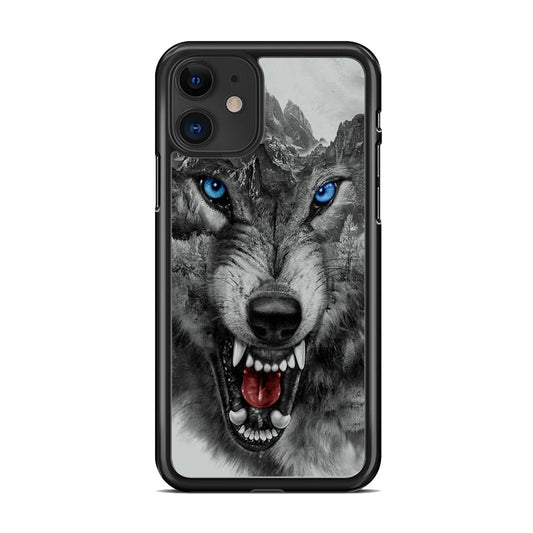 Art Wolf Background iPhone 11 Case