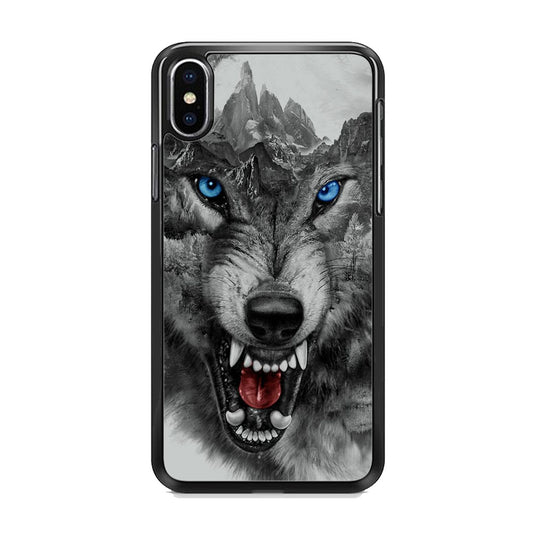 Art Wolf Background iPhone X Case