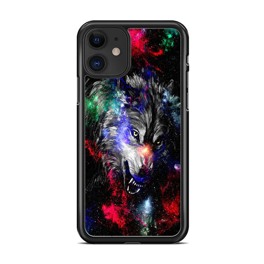 Art Wolf Space iPhone 11 Case