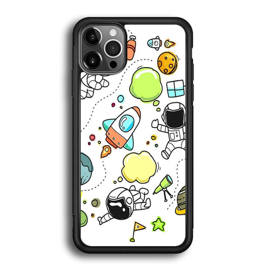 Astro White Doodle iPhone 12 Pro Max Case