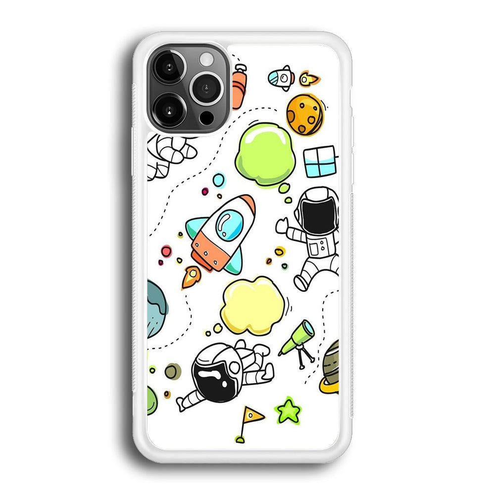 Astro White Doodle iPhone 12 Pro Max Case