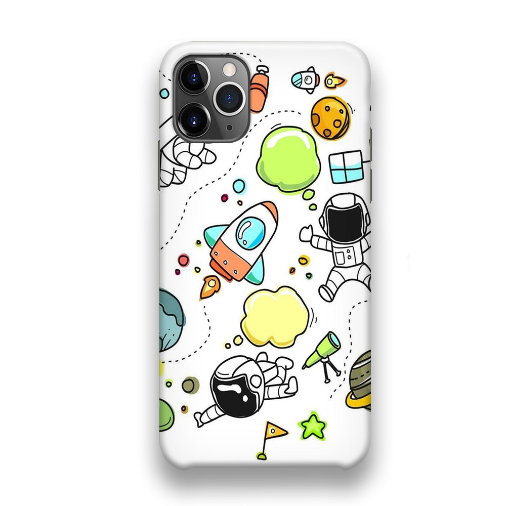 Astro White Doodle iPhone 11 Pro Case
