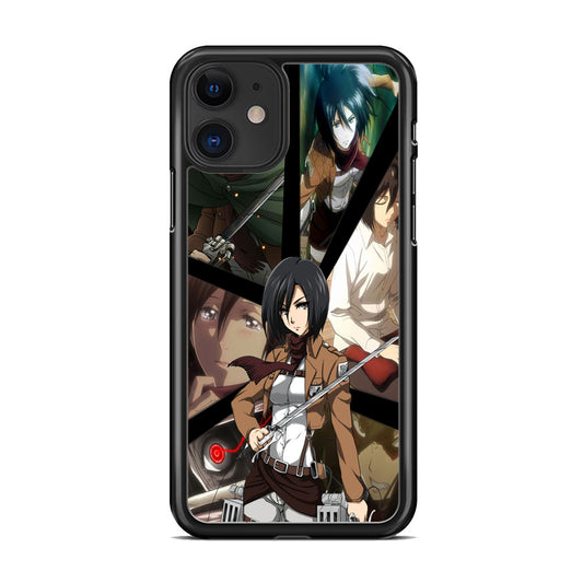 Attack on Titan Mikasa Collage iPhone 11 Case