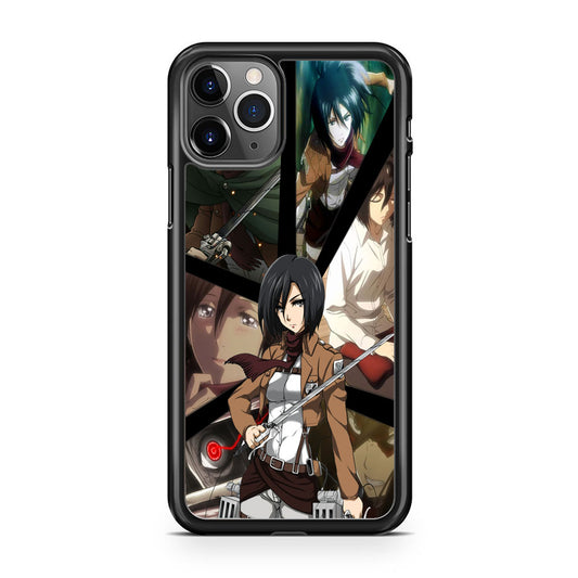 Attack on Titan Mikasa Collage iPhone 11 Pro Case