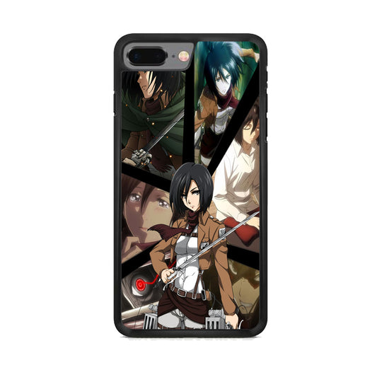 Attack on Titan Mikasa Collage iPhone 7 Plus Case