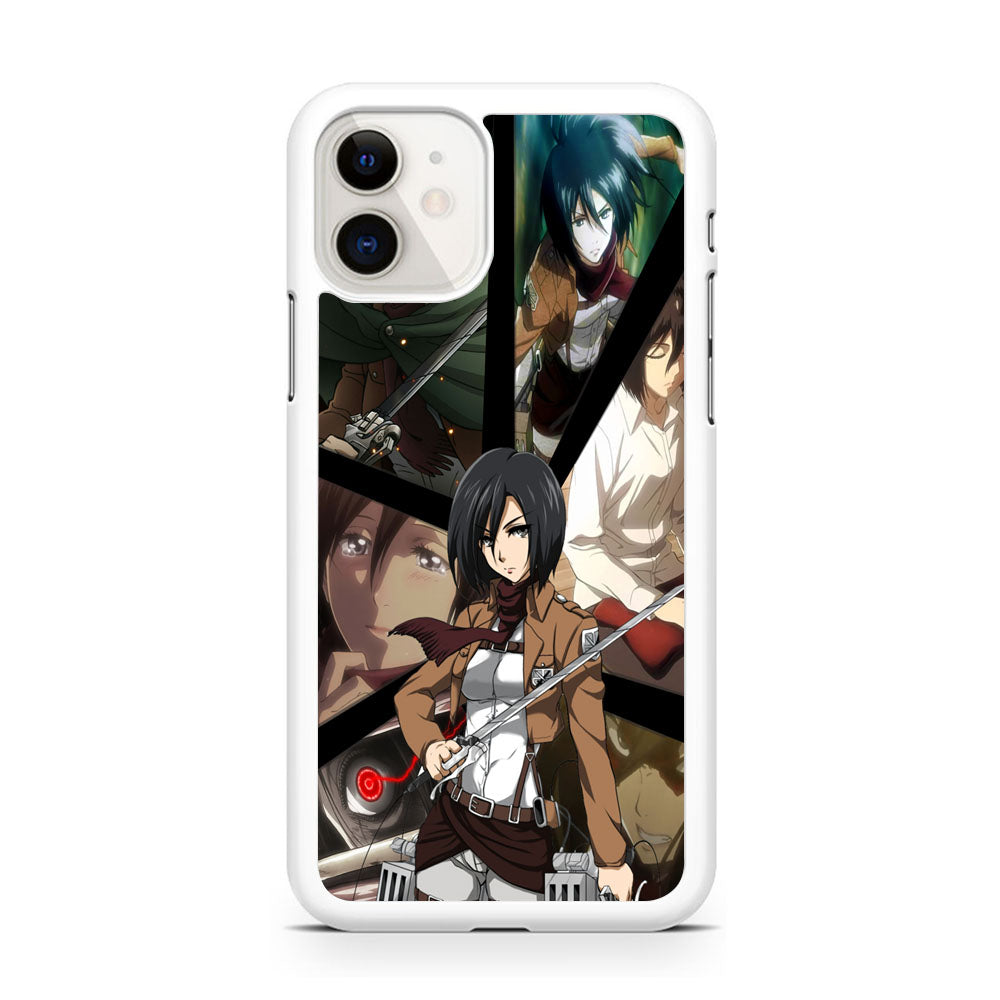Attack on Titan Mikasa Collage iPhone 11 Case