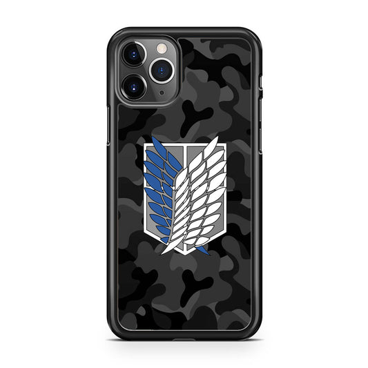 Attack on Titan Scouting Legion Camo Grey iPhone 11 Pro Case