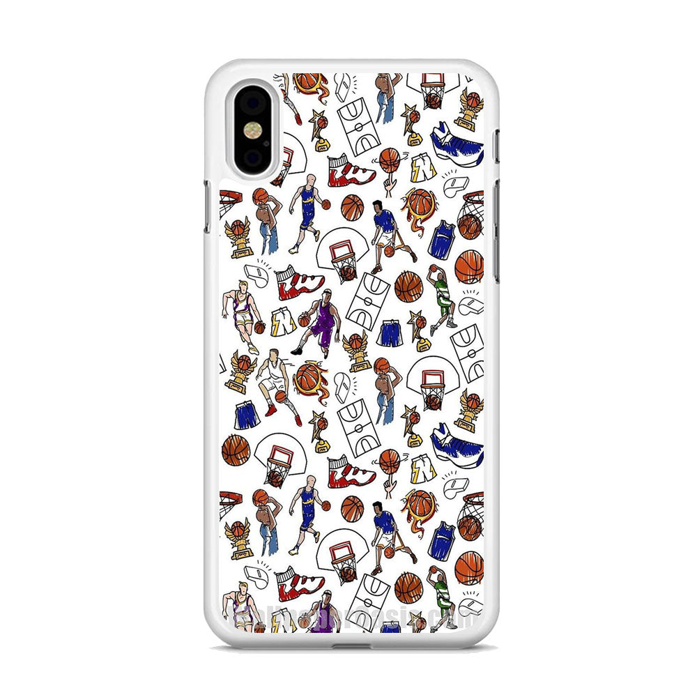 Basket Story Wall Painting iPhone X Case