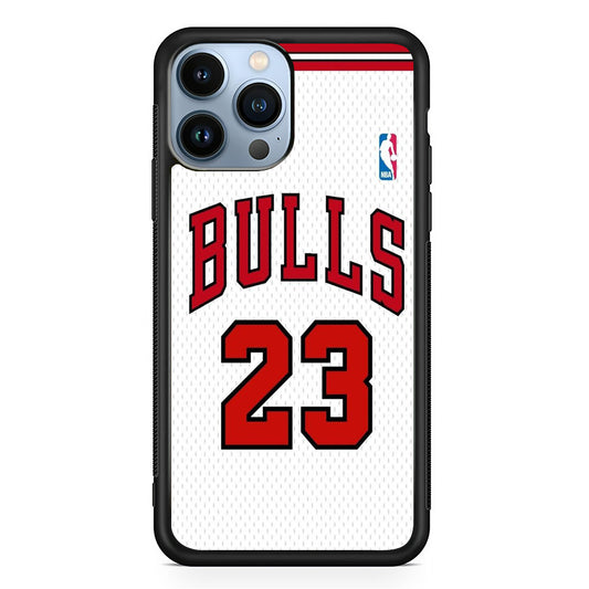 Basketball Bull Twenty Three White iPhone 13 Pro Max Case
