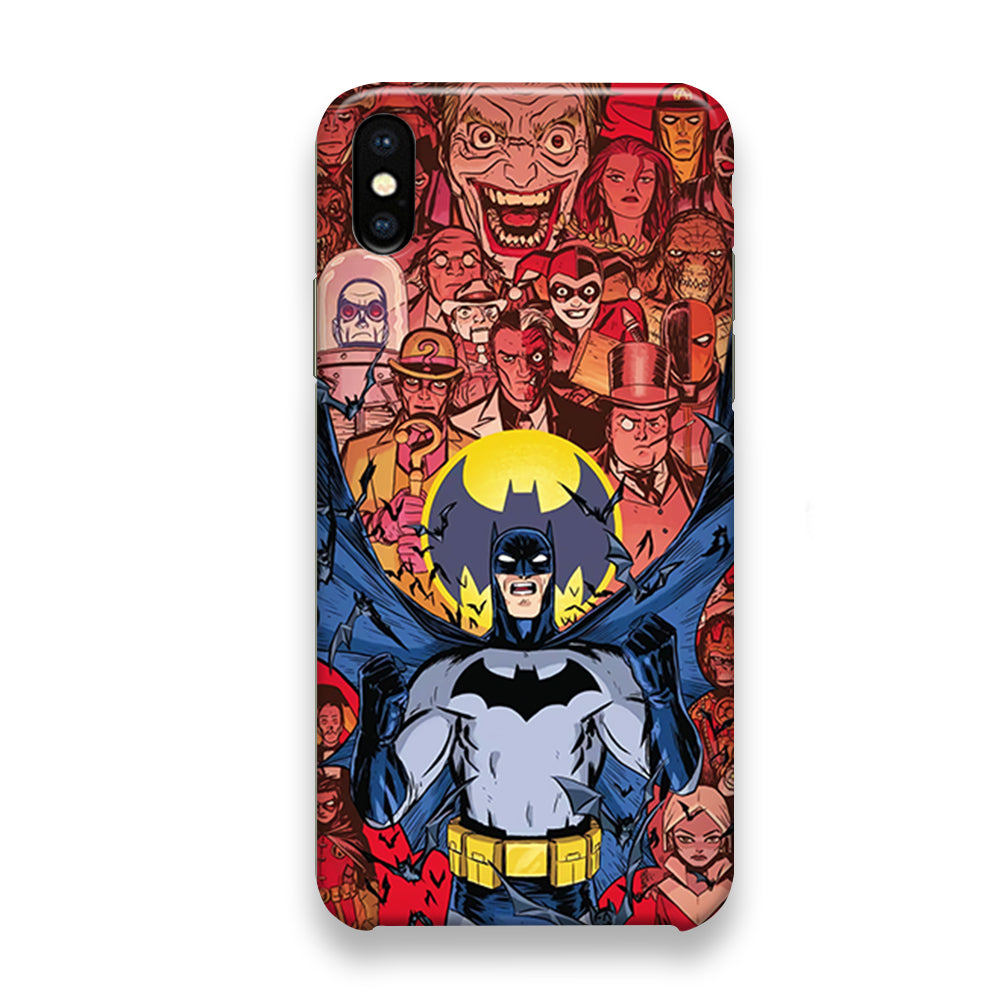 Batman Collage of Expression iPhone X Case
