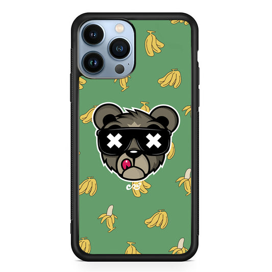 Bear Head Banana Patern iPhone 13 Pro Max Case