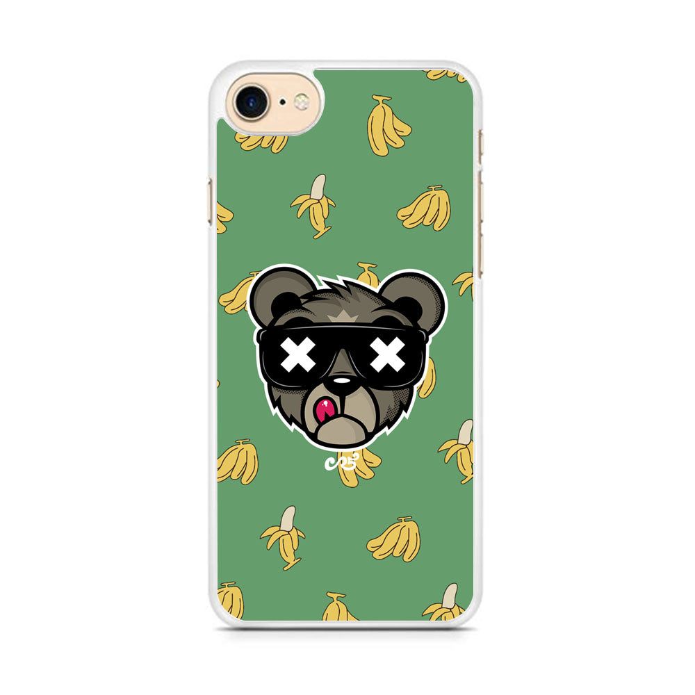 Bear Head Banana Patern iPhone 8 Case