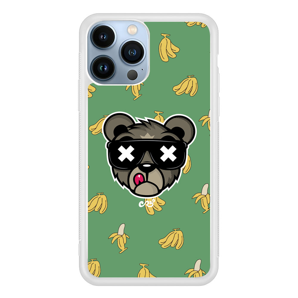 Bear Head Banana Patern iPhone 13 Pro Case