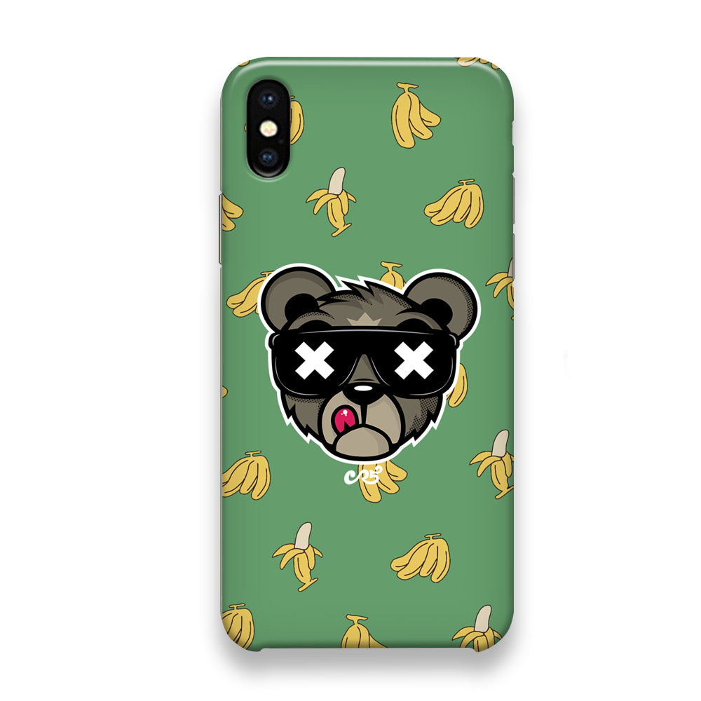 Bear Head Banana Patern iPhone X Case