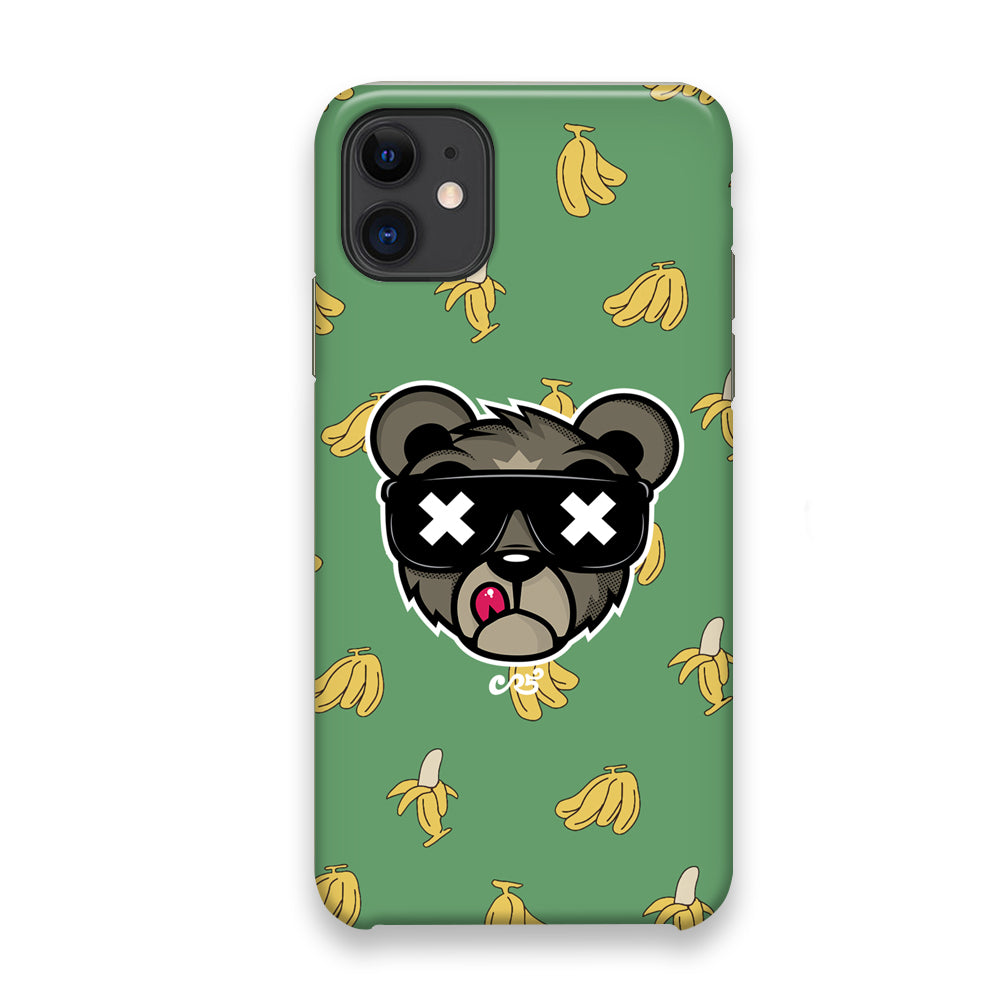 Bear Head Banana Patern iPhone 11 Case
