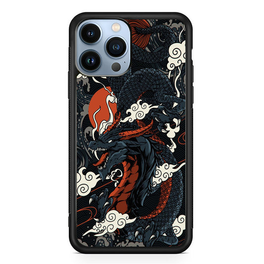 Black Cloud Dragon Papper iPhone 13 Pro Max Case