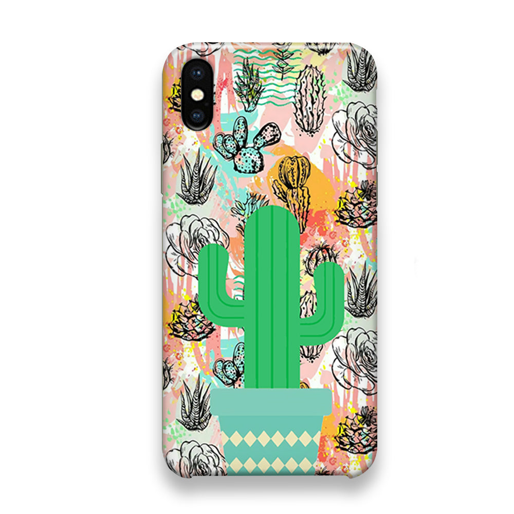 Cactus Colorful Life iPhone X Case