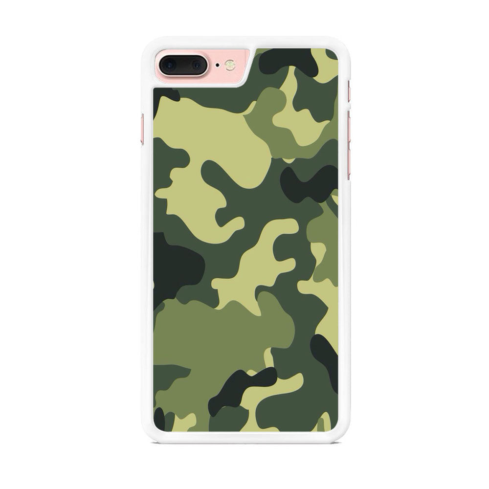 Camo Dark Green Curve Patern iPhone 7 Plus Case