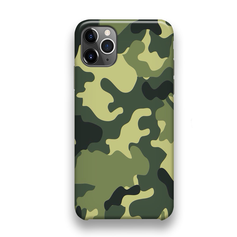 Camo Dark Green Curve Patern iPhone 11 Pro Case