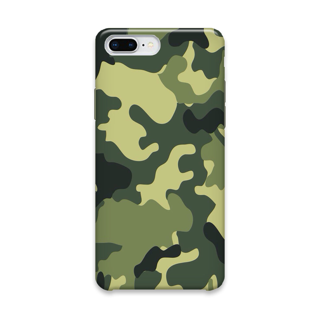 Camo Dark Green Curve Patern iPhone 7 Plus Case