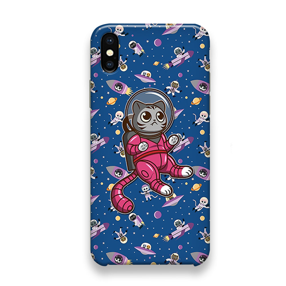 Cat Astronaut From Earth iPhone X Case