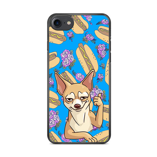 Chihuahua and Hot Dog Bid iPhone 8 Case