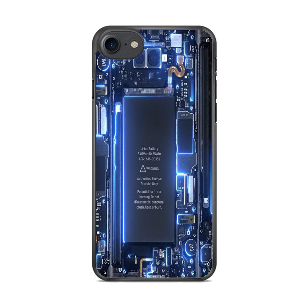 Circuit Blue Neon Phone Wall iPhone 8 Case