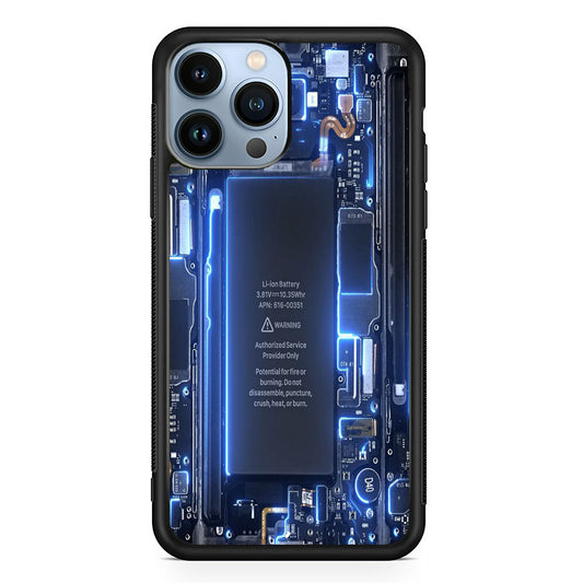 Circuit Blue Neon Phone Wall iPhone 13 Pro Max Case