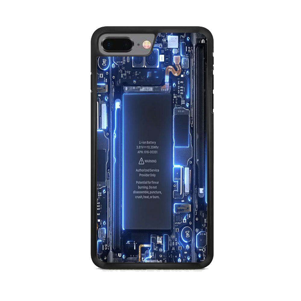 Circuit Blue Neon Phone Wall iPhone 7 Plus Case