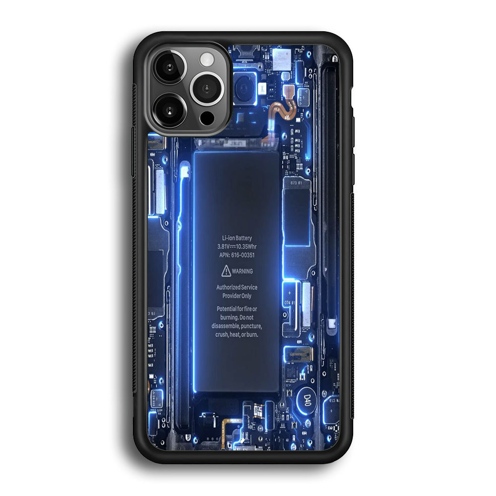Circuit Blue Neon Phone Wall iPhone 12 Pro Max Case