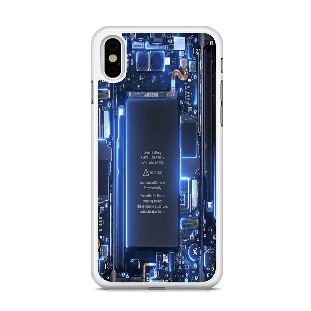 Circuit Blue Neon Phone Wall iPhone X Case