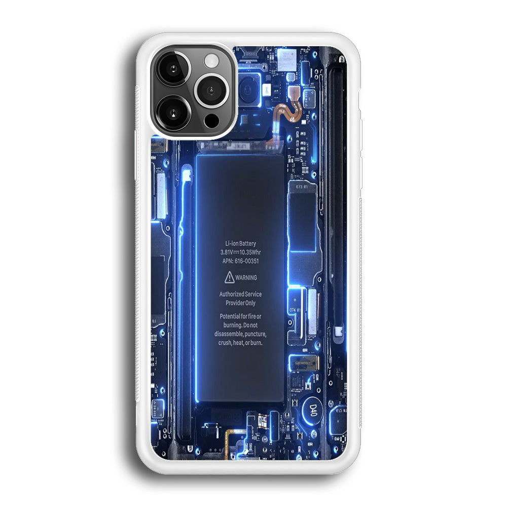 Circuit Blue Neon Phone Wall iPhone 12 Pro Max Case