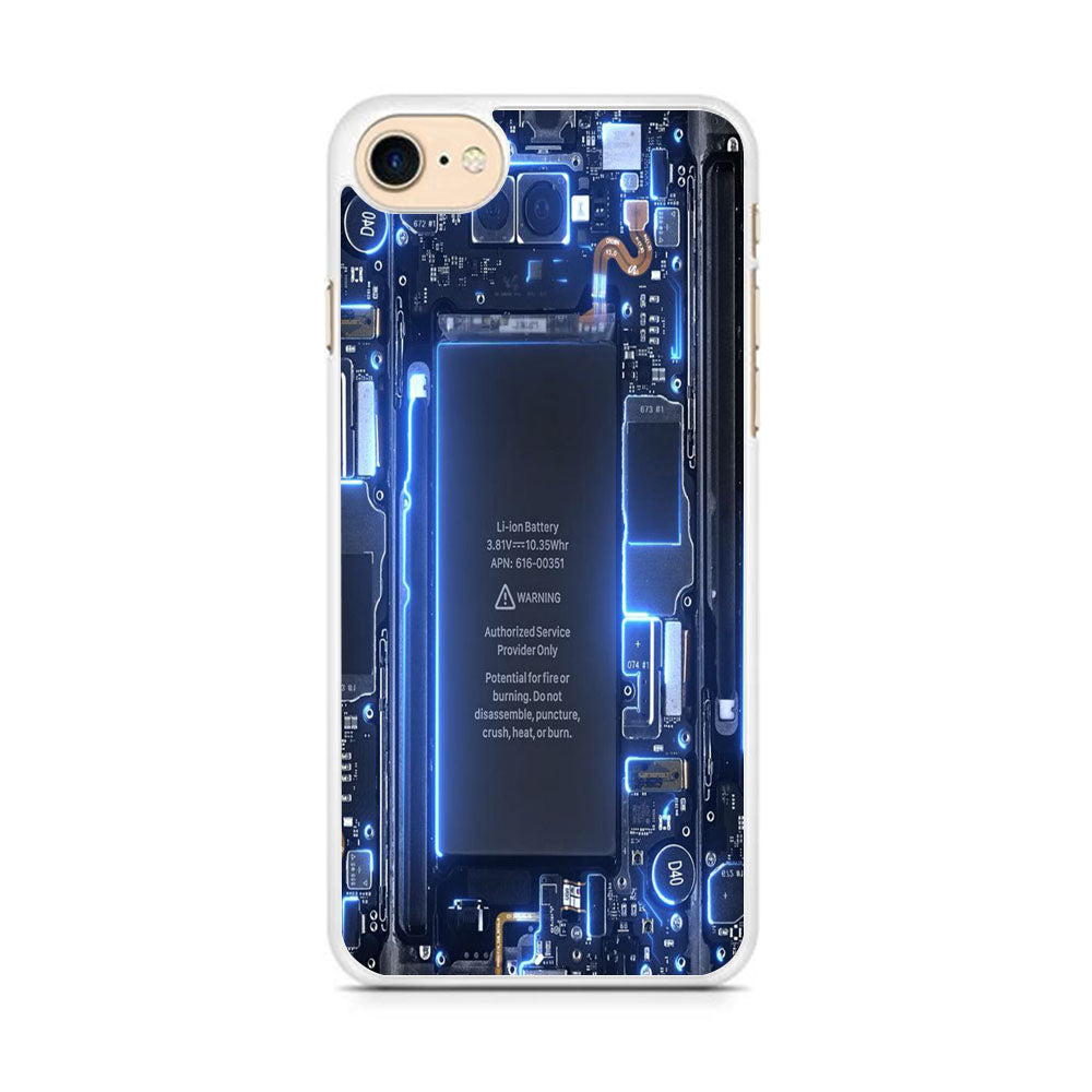 Circuit Blue Neon Phone Wall iPhone 8 Case